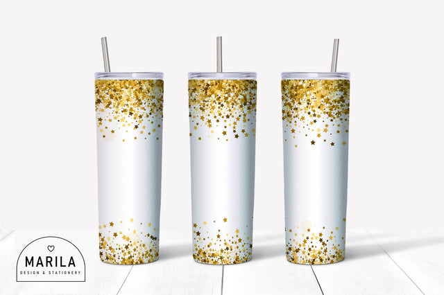 Gold Glitter Skinny Tumbler Sublimation #4 Sublimation Marilakits 