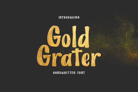 Gold Grater Font Rochart studio 