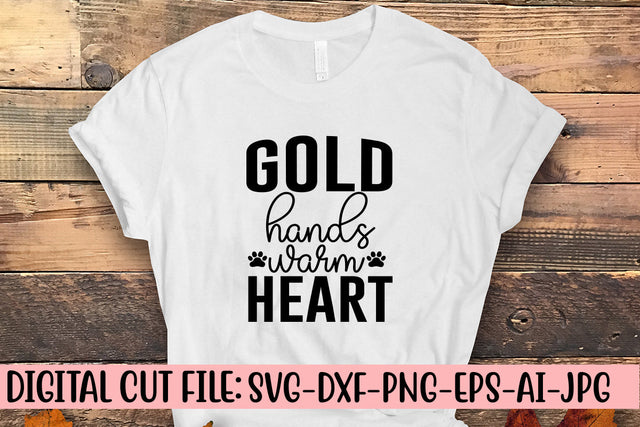 Gold Hands Warm Heart SVG Cut File SVG Syaman 