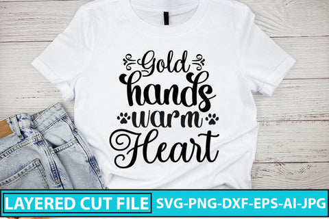 GOLD HANDS WARM HEART SVG Cut File SVG Syaman 