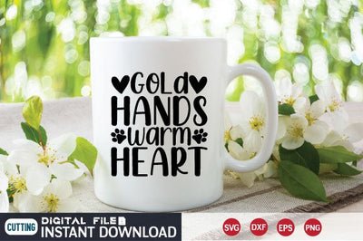 Gold hands warm heart SVG md faruk hossain 