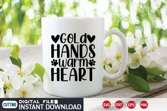 Gold hands warm heart SVG md faruk hossain 