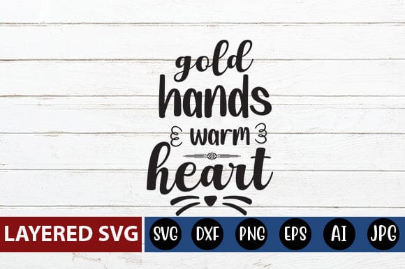 gold hands warm heart Svg SVG Blessedprint 