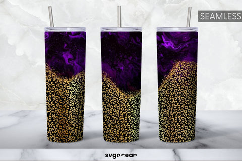 Gold Leopard Tumbler Sublimation | Glitter | Tumbler 20oz Sublimation SvgOcean 