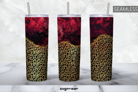 Gold Leopard Tumbler Sublimation | Glitter | Tumbler 20oz Sublimation SvgOcean 