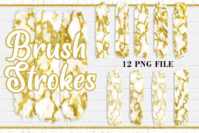 Gold Marble Brush Strokes, PNG Sublimation Design Sublimation artnoy 