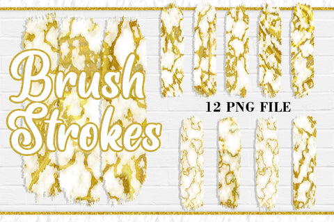 Gold Marble Brush Strokes, PNG Sublimation Design Sublimation artnoy 