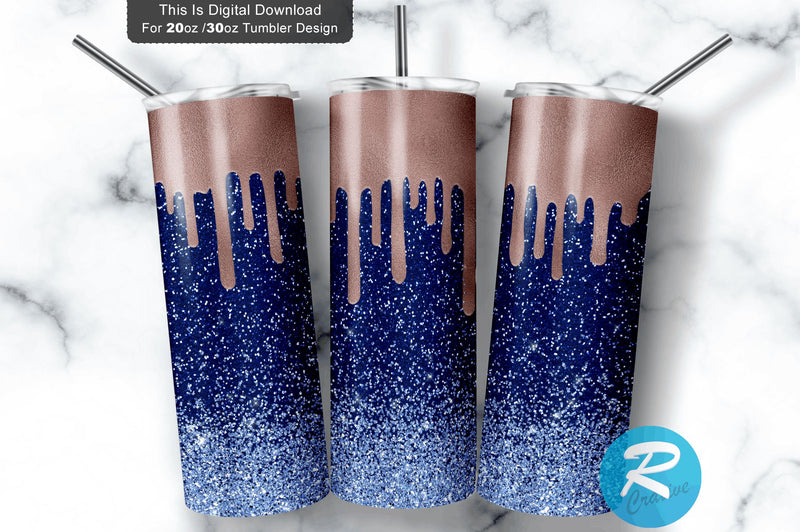 Gold Navy 20 oz / 30 oz Tumbler PNG Sublimation Regulrcrative 