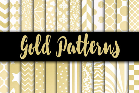 Gold Patterns Digital Paper Sublimation Old Market 