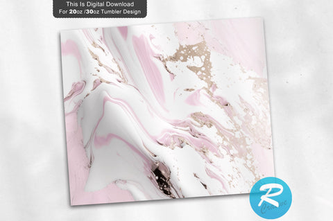 Gold Pink Marble 20 oz / 30 oz Tumbler PNG Sublimation Regulrcrative 
