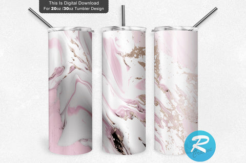 Gold Pink Marble 20 oz / 30 oz Tumbler PNG Sublimation Regulrcrative 