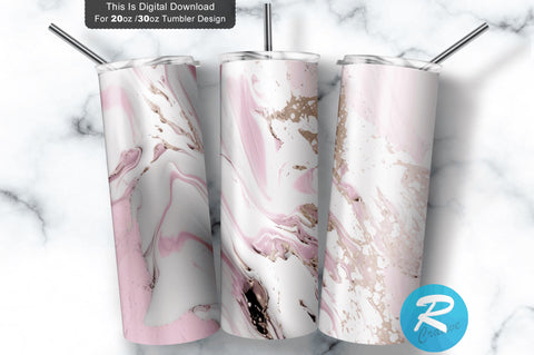 Gold Pink Marble 20 oz / 30 oz Tumbler PNG Sublimation Regulrcrative 