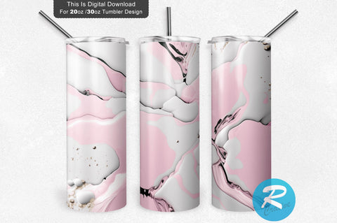 Gold Pink Marble Abstract 20 oz / 30 oz Tumbler PNG Sublimation Regulrcrative 