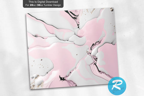 Gold Pink Marble Abstract 20 oz / 30 oz Tumbler PNG Sublimation Regulrcrative 