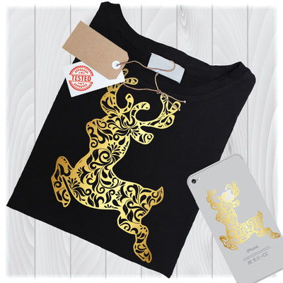 Gold Reindeer SVG Files for Cricut Designs | Christmas SVG Files SVG My Sew Cute Boutique 