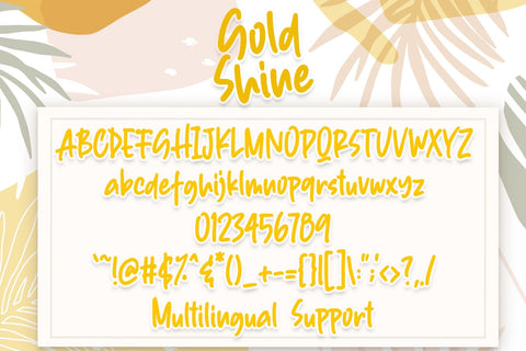 Gold Shine Font Dm Letter Studio 
