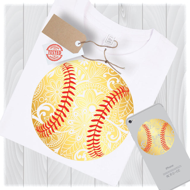 Gold Softball Mandala Svg Files for Cricut | Softball Svg | Zentangle Svg Design Mandala Girl Svg | Mandala Woman Svg | Softball Mom SVG SVG My Sew Cute Boutique 