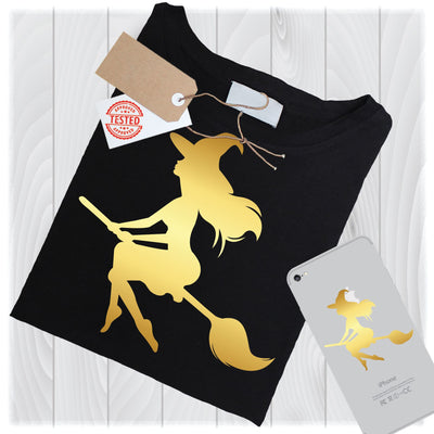 Gold Witch SVG Files for Cricut Designs | Halloween SVG Files SVG My Sew Cute Boutique 