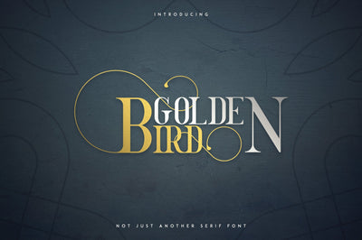 Golden Bird Serif font + Cool Extras Font VPcreativeshop 