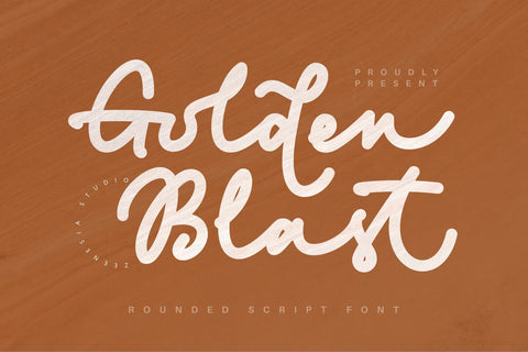 Golden Blast Font Zeenesia Std 