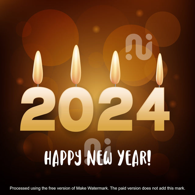 Golden candles of 2024 New Year with confetti are burning in the background SVG naemmiah021 