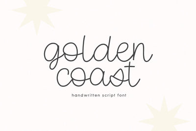 Golden Coast - Handwritten Script Font Font KA Designs 