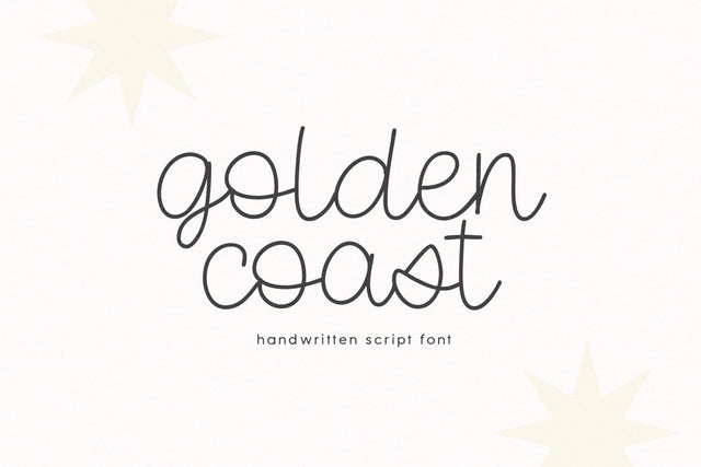 Golden Coast - Handwritten Script Font Font KA Designs 