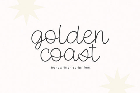 Golden Coast - Handwritten Script Font Font KA Designs 