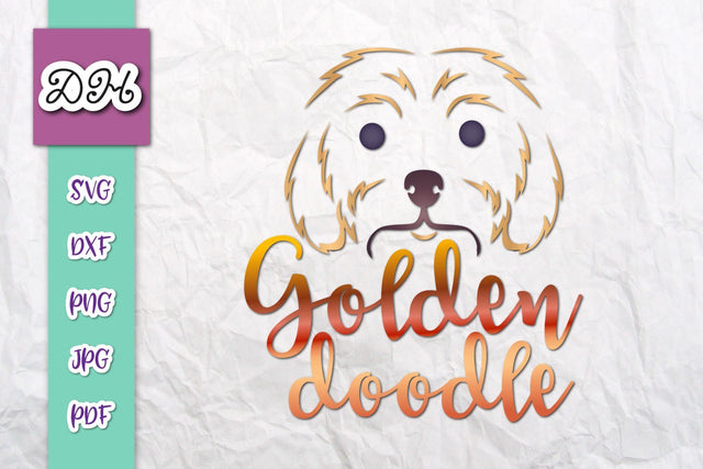 Golden Doodle Print and Cut SVG Digitals by Hanna 