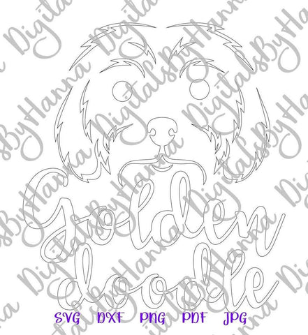 Golden Doodle Sign Goldendoodle Clip Art Dog Mom Labradoodle Lover Clipart SVG DXF PNG PDf JPG SVG Digitals by Hanna 
