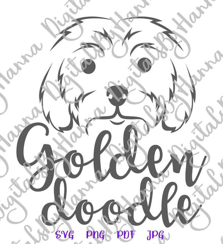 Golden Doodle Sign Goldendoodle Clip Art Dog Mom Labradoodle Lover Clipart SVG DXF PNG PDf JPG SVG Digitals by Hanna 