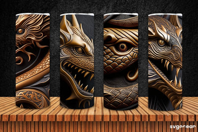 Golden Dragon Tumbler | Skinny 20 oz | Sublimation SVG SvgOcean 