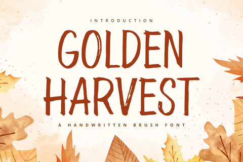 Golden Harvest - Handwritten Font Font Alpaprana Studio 