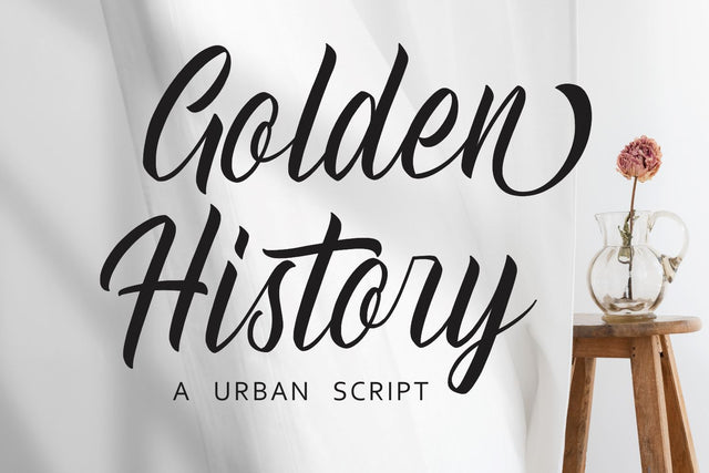 Golden History Font Mozarella 