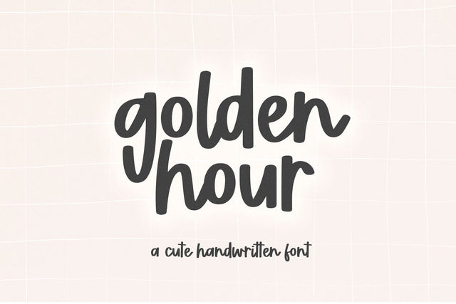 Golden Hour - Handwritten Script Font Font KA Designs 