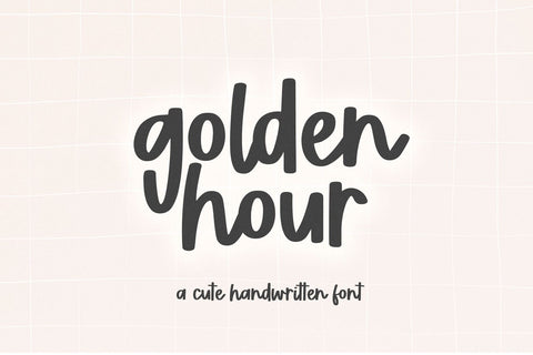 Golden Hour - Handwritten Script Font Font KA Designs 