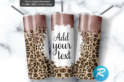 Golden Leopard 20 oz / 30 oz Tumbler PNG Sublimation Regulrcrative 