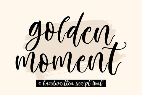 Golden Moment | Handwritten Script Font MJB Letters Studio 
