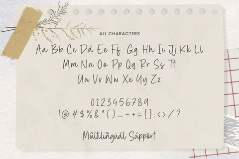 Golden Monstera - Handwritten font Font Timur type 