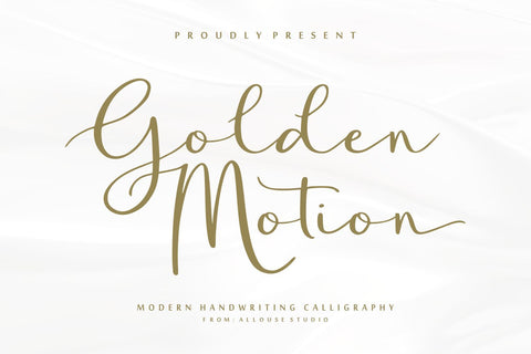 Golden Motion Font Allouse.Studio 