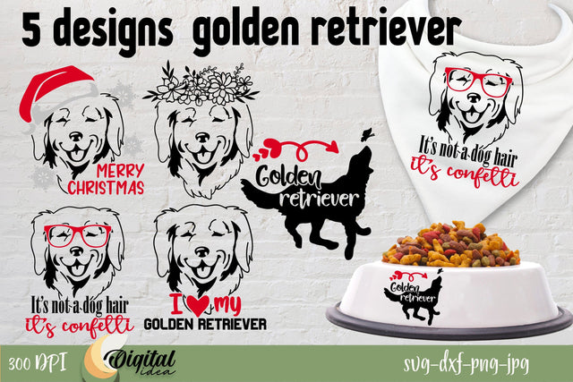 Golden Retriever ClipArt SVG | Dogs SVG | Pet Portrait SVG Evgenyia Guschina 