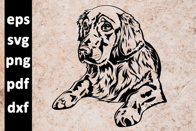 Golden Retriever Dog Cut File Clipart PNG SVG EPS DXF PDF SVG nikola 