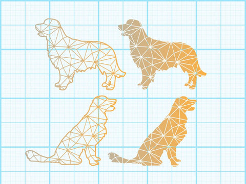 Golden Retriever Geomatical Print SVG Johan Ru designs 