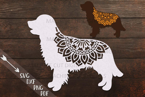 Golden Retriever Layered Mandala Dog sign svg dxf cut out template SVG kartcreationii 