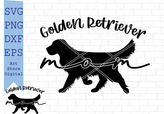 Golden Retriever MOM Svg, Png, Eps, Dxf SVG Artstoredigital 