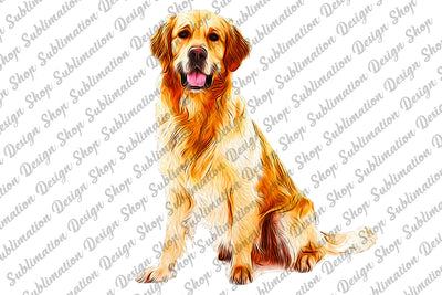 Golden Retriever Png, Golden Retriever Clipart, Golden Retriever Sublimation, Animal Illustration, Dog, Sublimation Design, Digital Download Sublimation SublimationDesignShop 