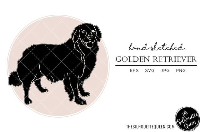 Golden Retriever Sketch SVG Loveleen Kaur 