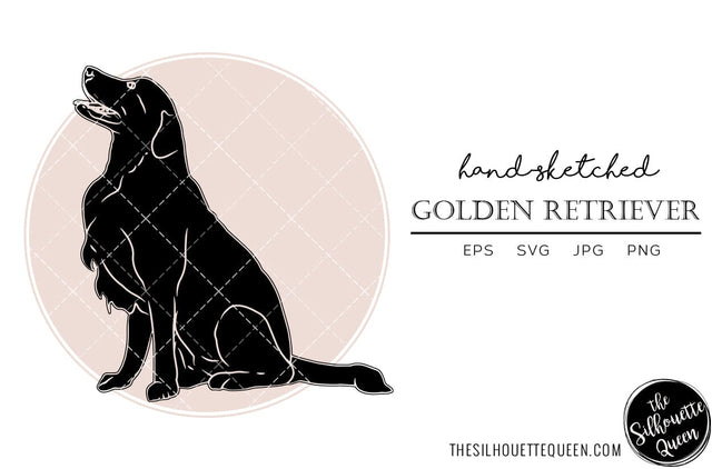 Golden Retriever Sketch SVG Loveleen Kaur 
