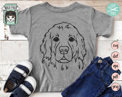 Golden Retriever svg file, Dog svg file, Dog cut file, Animal Face svg, Cute Dog svg, Dog Face svg, Animal svg file, Dog Mom svg, Dog Lover SVG Wild Pilot 