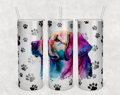 Golden Retriever Tumbler Wraps Bundle, 20 Oz Skinny Tumbler Golden Retriever Sublimation Designs, Seamless Goldie PNG, 5 Designs Sublimation HappyDesignStudio 